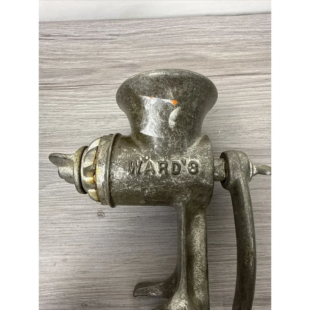 Vintage Ward's Food Meat Grinder Table‎ Mount Hand Crank